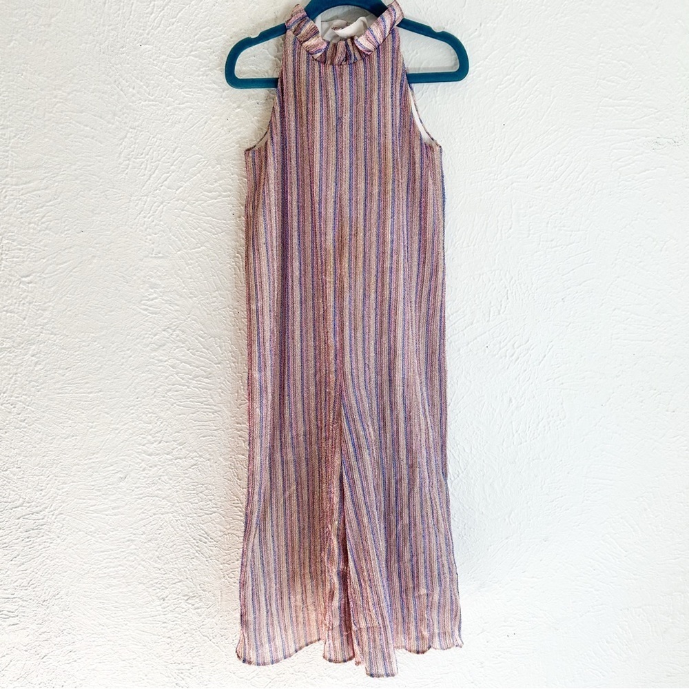 Janie & Jack Rachel Zoe Stripe Sparkle Jumpsuit Sz 4